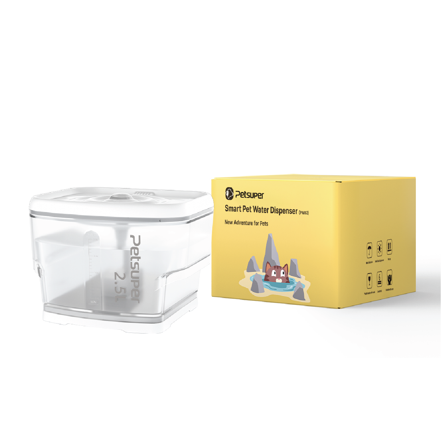 bebedero 2.5L y su caja